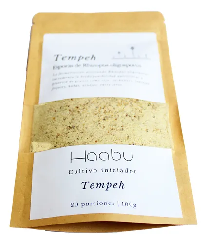 Tempeh Hongo Comestible Rhizopus Oligosporus Proteina Vegana