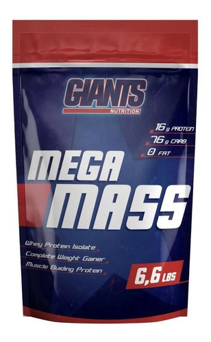 Mega Mass 3kg Hipercalórico Giants Nutrition - Baunilha
