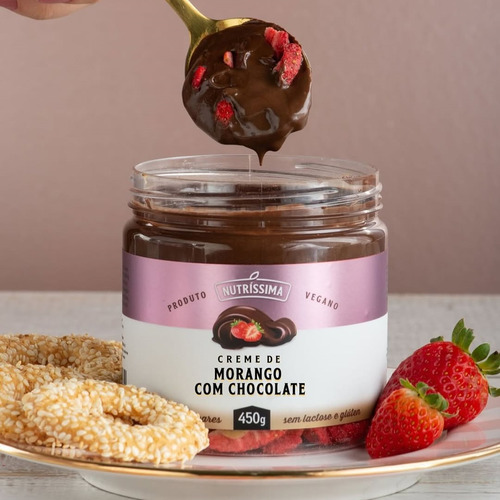 Creme Sensação - Morango Liofilizado - Nutríssima 450g