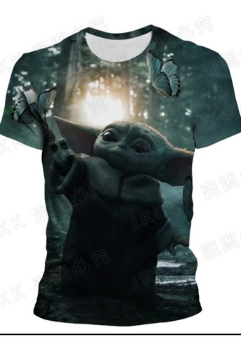 Playera Niños 3d Star Wars Baby Yoda Varios Modelos