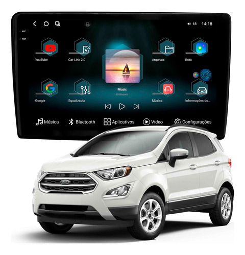 Multimidia Aikon Fóton G3 Ecosport 18/22 8+256gb Octa 2k 10p