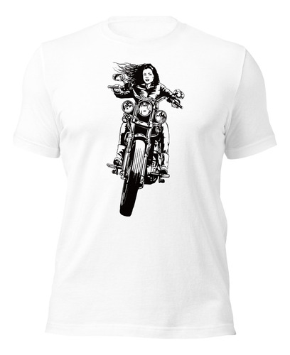 Playera Motociclista Mujer. Chopper Biker. Amor A Las Motos