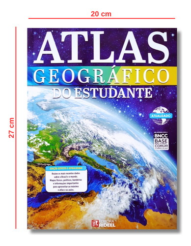 Atlas Geográfico Do Estudante + 3 Dicionários: Português - Inglês - Espanhol - Didáticos