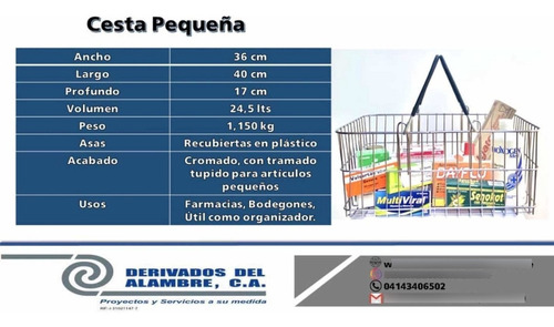 Imagen 6 de 7 de Cesta Para Productos De Mercados