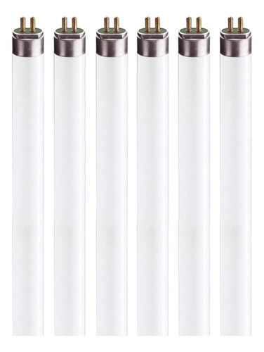 Paquete De 6 Bombillas Fluorescentes F13t5/ww T5 3000k Blanc