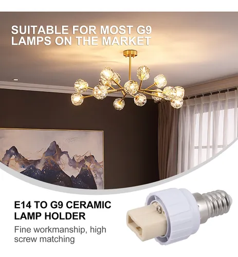 Adaptador De Bombilla E14 A G9, Soporte De Lámpara, Cerámica