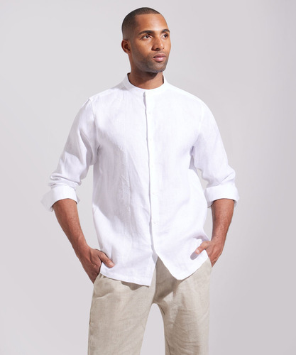 Guayabera Hombre Patprimo M/l Blanco Lino 44030359-1259