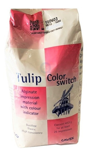 Alginato Dental Tulip Cromático 453 Gr Cavex