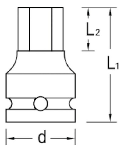 Soquete Impacto Gedore Ink19-1/2 Hexagonal 1/2 Encaixe 1/2