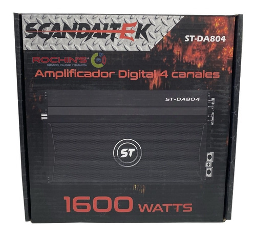 Amplificador Fuente Nano Digital Scandaltek 4 Canales 1600w