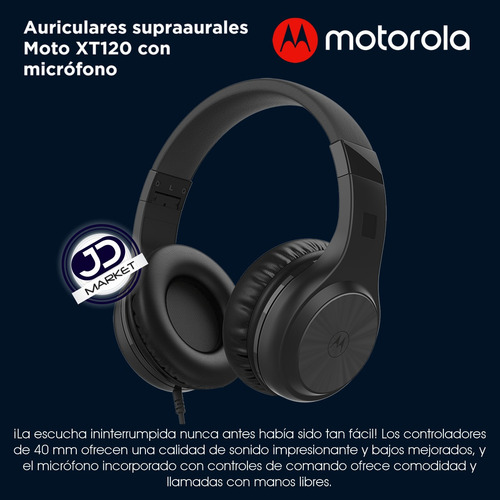 Imagen 2 de 8 de Audífonos Diadema Manos Libres Motorola Moto Xt120, Plug 3.5