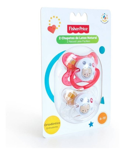 Chupete Ortodontico Fisher Price 6-18 M X 2m Fp3140 (4591)