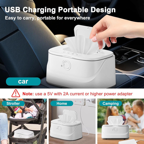 Calentador Portátil De Toallitas Húmedas Usb Para Bebés