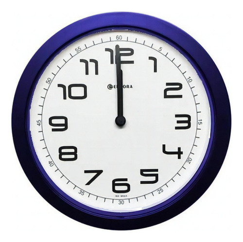 Relógio De Parede Eurora 6517-011 Azul 1 Ano De