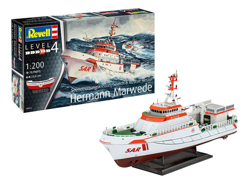 Barco Buque Rescate Hermann Marwede 1/200 Model Kit Revell