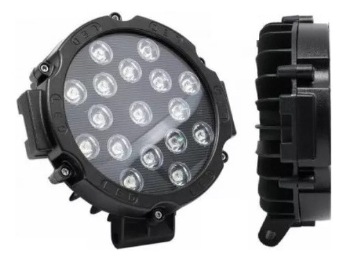 Farol Led 6,3 Polegadas 51 Watts Redondo 9-32 V Ip67 4500 Lm