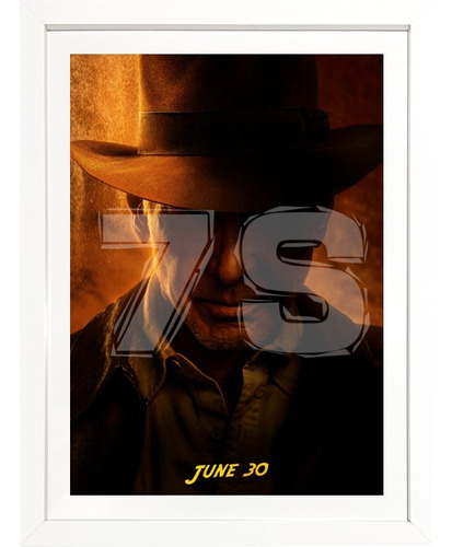 Poster De Película Indiana Jones. Afiche Enmarcado Sombrero