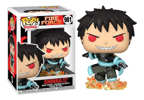 Funko Pop Anime Fire Force Personajes Coleccion Original Color Shinra Con Fuego #981 / Octavo Escuadrón / Demonio