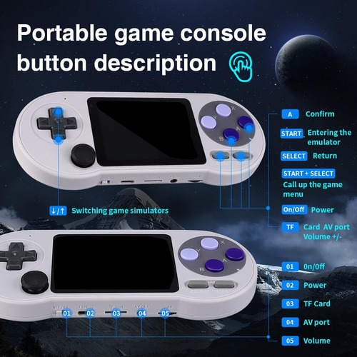 Consola De Juegos De Mano Retro, Consola De Juegos 11000 Jue