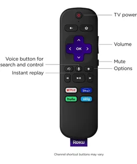 Control Remoto Repuesto Para Roku Express Premiere Stick Voz