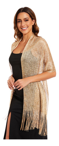 Chales Metalicos Brillantes Para Vestidos De Noche Y Eventos