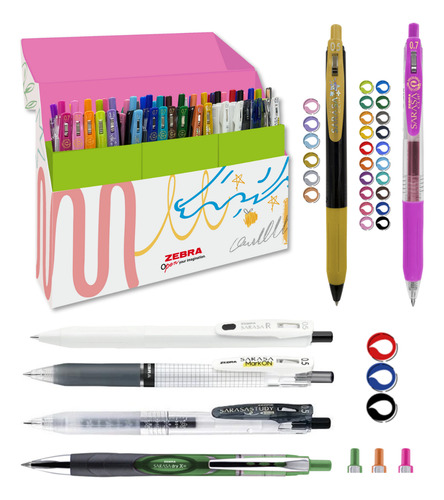 Zebra Day To Day Box Gama Completa Bolígrafos Sarasa 42 Pzs. Multicolor