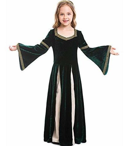 Niños Niñas Medieval Renaissance Vestido Disfraz De H...