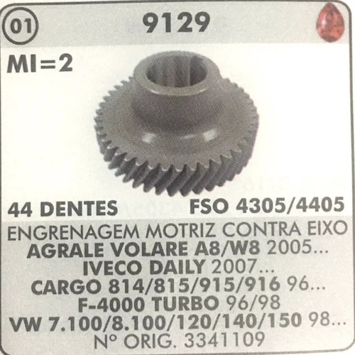 Engrenagem Aço Da Trans  3341109