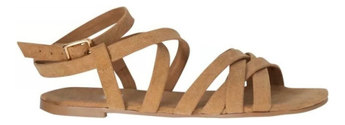 Huarache Camel Sandalia Piso Mujer Trenzada Artesanal