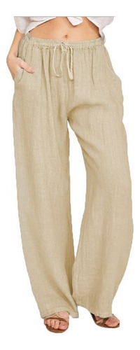 Pantalón Casual De Lino Y Algodón Sueltos Talla Grande2023