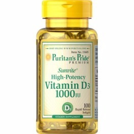 Vitamina D3 1,000iu - Puritan Pride 100 Softgels