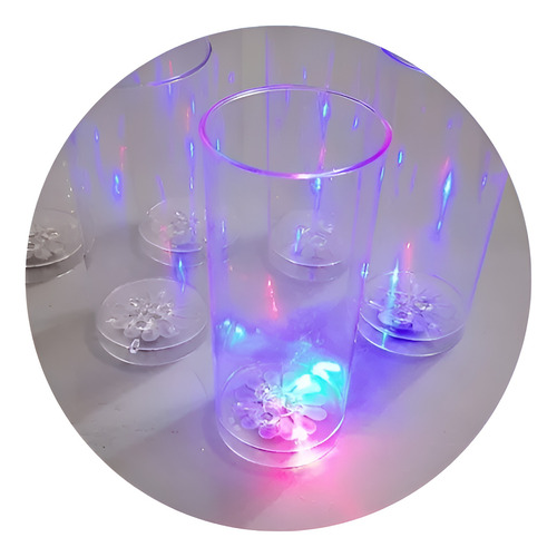 80 Vasos Luminosos Led Trago Largo Fiestas ,15 Años !