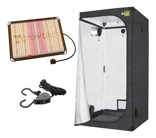 Kit Indoor Carpa Garden 80 Led Growtech Quantum 150w Poleas