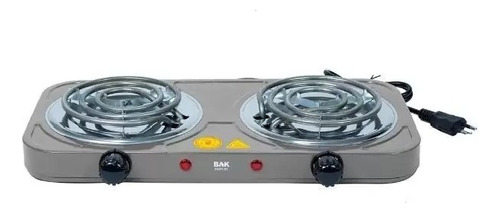 Fogão cooktop elétrica Bak 2 Bocas cinza 220V