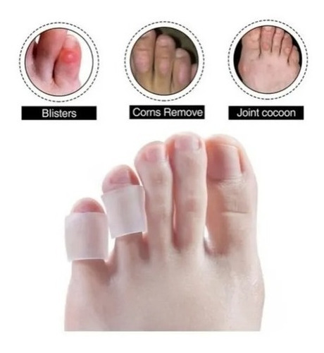 Imagem 5 de 10 de Anti Calosidade Atrito Dedeira Corretor Pés Gel Dedos Calos