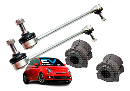 Kit Bieleta Bucha Barra Dianteira Para Fiat 500 2012 A 2016