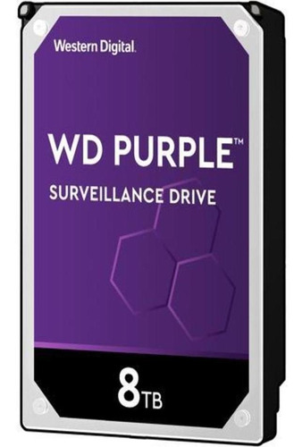 Imagen 1 de 5 de Disco Rigido Western Digital 8tb Purple Sata 64mb Vigilancia
