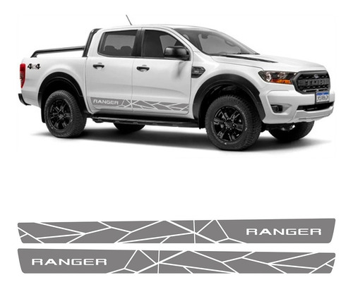 Kit Faixas Ranger Universal 2013 A 2021 Prata