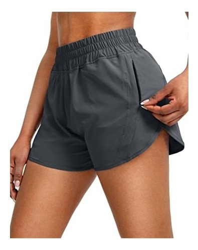 Shorts Cortos Para Correr Para Mujer Con Bolsillos Talla S