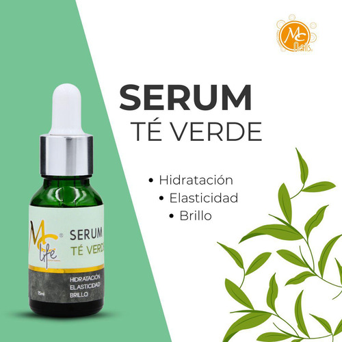 Serum Té Verde Reafirmante, Anti Acné, Hidratante, Mc Life Momento De Aplicación Día/noche Tipo De Piel Todo Tipo De Piel