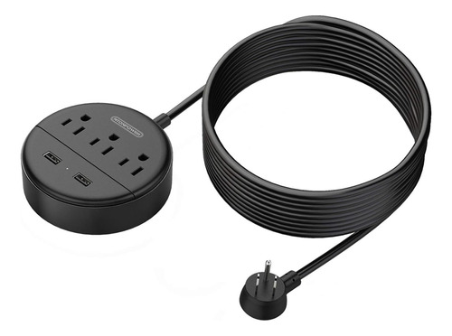 Enchufe Inteligente Marca Ntonpower/3 Tomas/2usb/negro/15ft