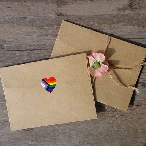 (a) Adesivos Gay Pride Em Formato De Coração/quadrado Gay Pr