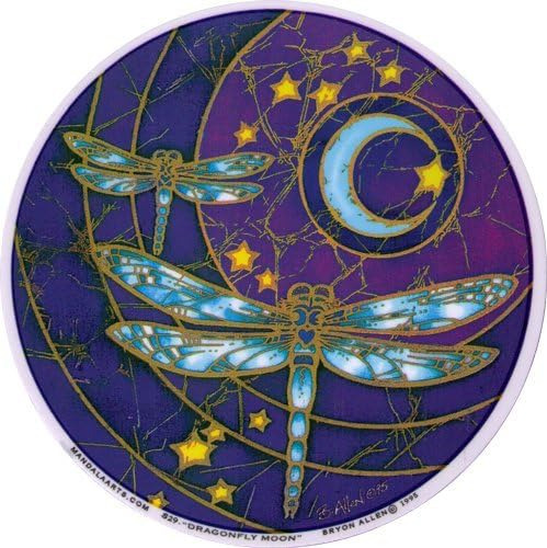 Dragonfly Moon - Adhesivo/calcomanía Ventana - Circula...