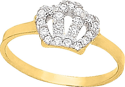 Anillo Corona Para Princesa Oro 10 K + Obsequio + Envio