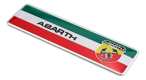 Emblema Aluminio Flag Fiat 500 Abarth