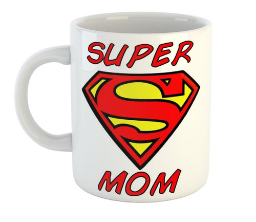 Taza De Ceramica Dia De La Madre Super Mon Heroina Mama M1