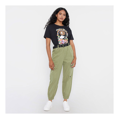 Jogger Mujer Cargo  Verde Corona