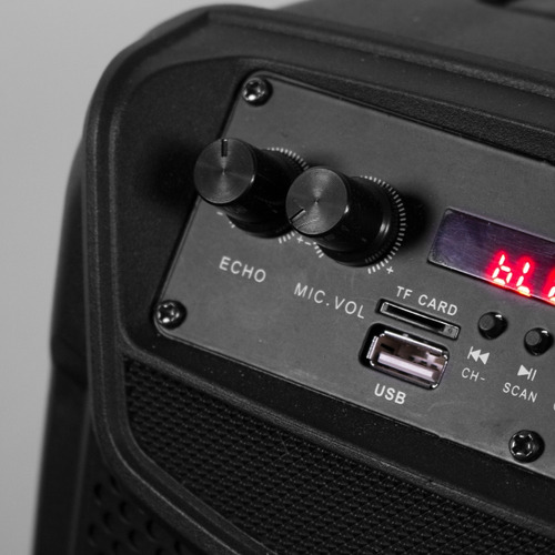 Parlante Crown Mustang CMB-812BT portátil con bluetooth y wifi negro 220V