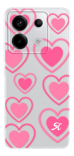 Funda Para Xiaomi Para Mujer Corazones Con Tu Letra Inicial