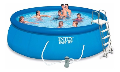 Piscina Intex Inflable 26168 Escalera Cobertor Y Bomba 457cm